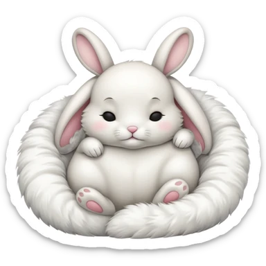 fullbody sleeping bunny  ios 16 very cute sticker