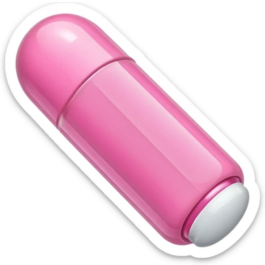 pink medication capsule sticker