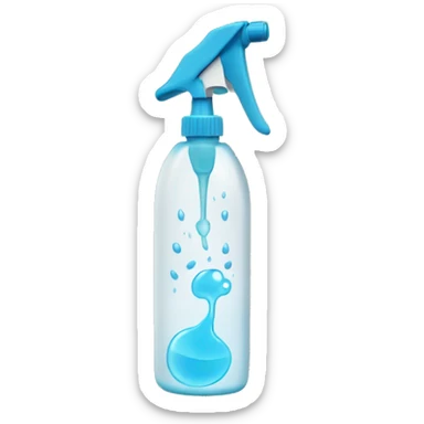 Spray bottle spraying water  sticker