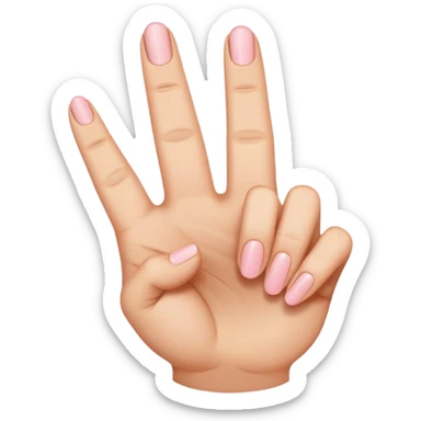 El meñique y los dedos de paz arriba y el pulgar y el otro abajo   sticker