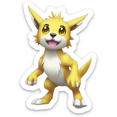 cute kawaii cool edgy Digimon-Fakemon-animal full body sticker