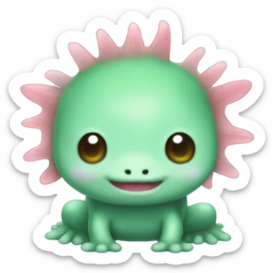 green axolotl sanrio sticker