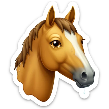 A stinky smelly horse sticker