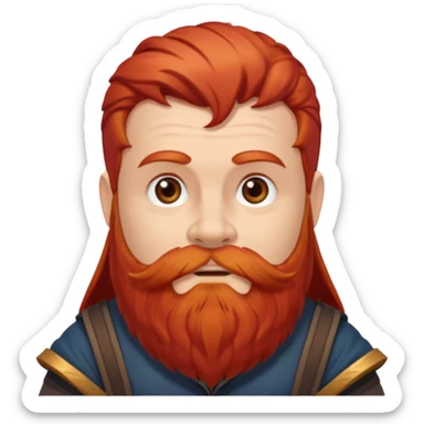 Ein zwerg mit roten Haaren sticker