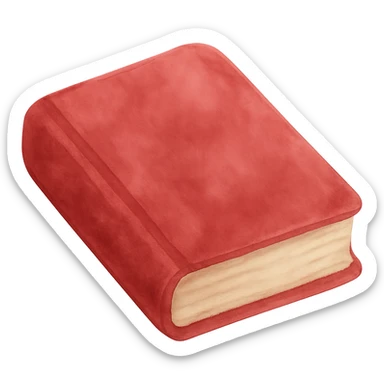Change the color of the antique closed book to a deeper pink while maintaining the dreamy painterly watercolor style with visible brushstrokes. Keep the transparent background. sticker