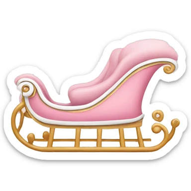 light pink sleigh sticker