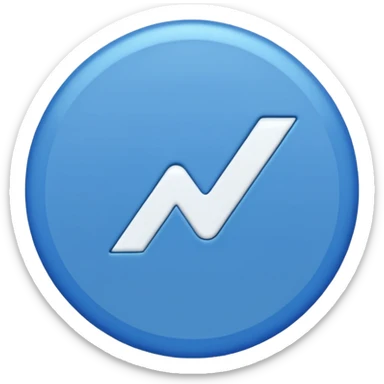 A blue Circle whith a white tick in the middle of the blue circle  sticker