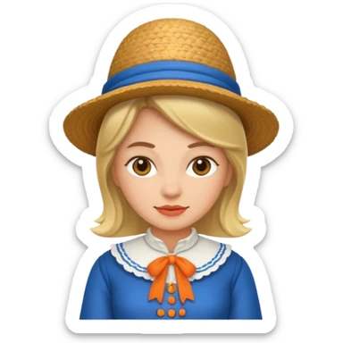 woman with dutch clothing sticker