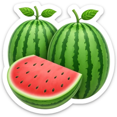 Double Watermelon joined together sticker