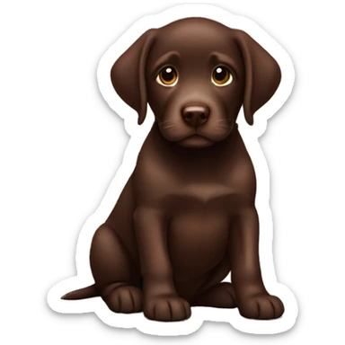 Chocolate lab puppy  sticker