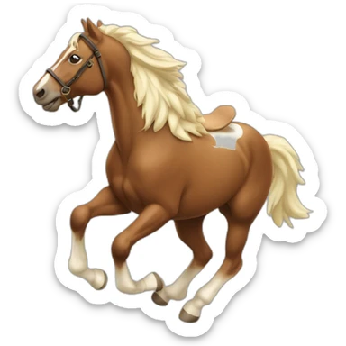 Cheval qui saute un obstacle sticker