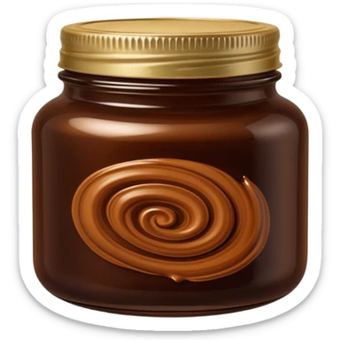 open jar or shallow tin containing thick, glossy dark brown to black paste with smooth slightly swirled surface, dense oily texture with subtle amber highlights, no spatula, no bubbles, no extras, just open container and visible soap, soft lighting, subtle shadows, emoji scale sticker