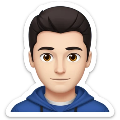 Connor Storrie as ilya rozanov from heated rivalry smirking sticker