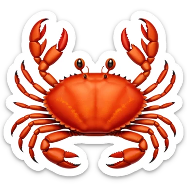 Crab in the fire sticker