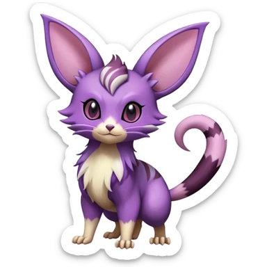 Shiny Furret-Espeon-Furret-Noibat-Noivern-Hybrid (Full body) sticker