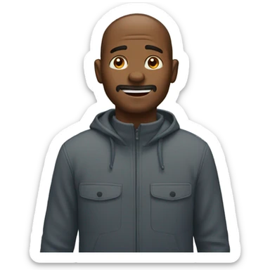 man on top of the mountain sticker