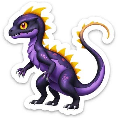 Shiny Duskull-Salandit-Umbreon-Charmeleon-Fakémon-hybrid-creature (full body)  sticker