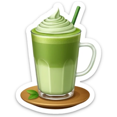 Matcha latte drink  sticker