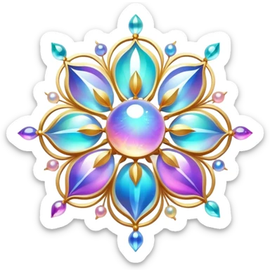 Epic divine legendary celestial flowery complex detailed iridescent gradients marbles aesthetic-scenery-Decorations sticker