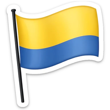 Uma bandeira de país tipo da Ucrânia mais em vez da cor azul vc coloca a cor preta onde fica o azul sticker