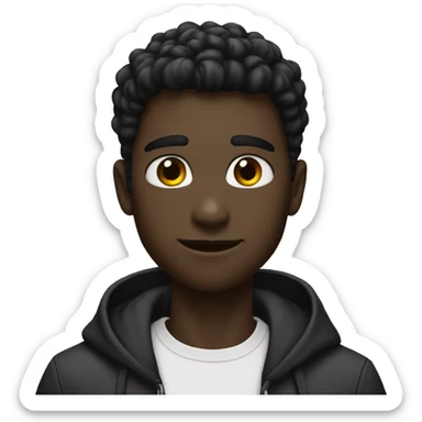 Black hear whit hot sticker