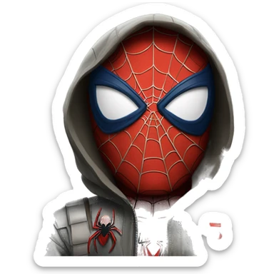 Spider-man wearing starwars coat sticker