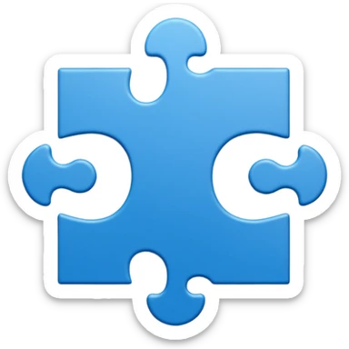 single jigsaw puzzle piece sticker