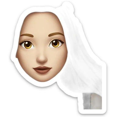 hyperrealistic caucasian female, long straight blonde hair, white lace-up bustier sticker