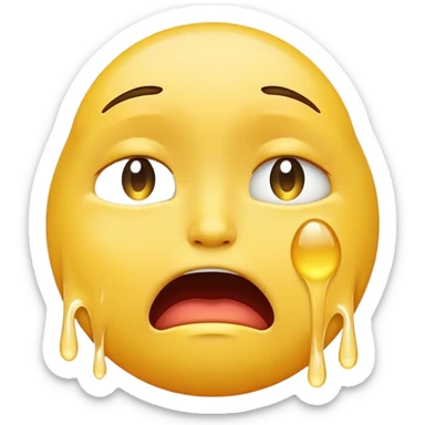 Desperate crying emoji sticker