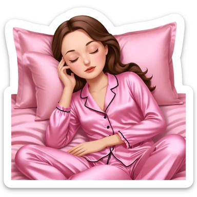 blair waldorf sleeping with la perla silk pink pyjamas  sticker