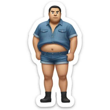 Sumo wrestler wearing jorts sticker