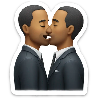 Two men kissing sticker