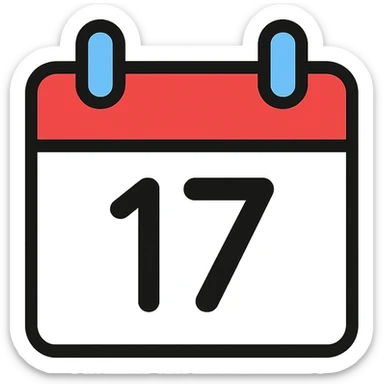 icon logo for an open source self-hosted calendar app, inspired by the Fantastical app, modern, clean, with a calendar page motif, in color outline style sticker