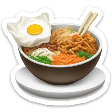 Eating korean food sticker