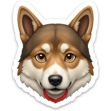 Husky German shepherd mix a little darker  sticker