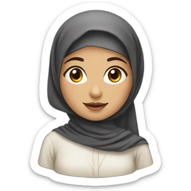Emirati girl with headscarf  sticker
