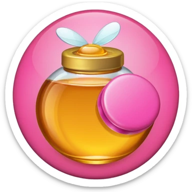 honey and a pink pill (iphone emoji styled) sticker