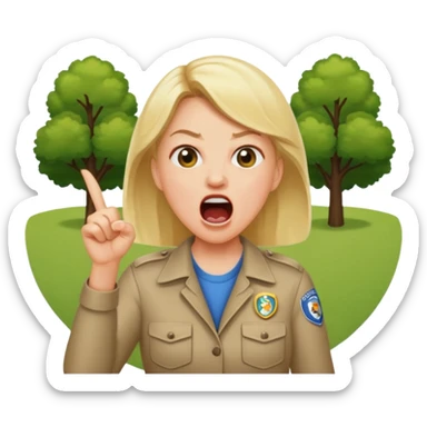 a karen mom yelling at somebody that wont take their dog out and is showing her badge but its fake sticker