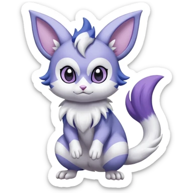 Shiny Furret-Absol-Meowstic-Mienshao-Espeon-Hybrid (Full body) sticker