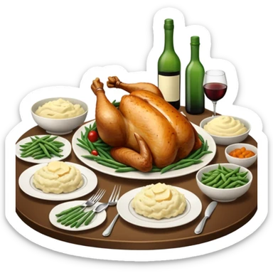 family dinner table sticker