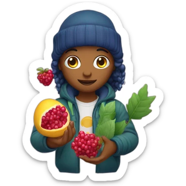 designer with wildberries and ozon in hands sticker