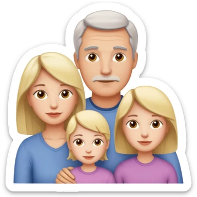 Familia un papá una mamá y una hija grande  sticker