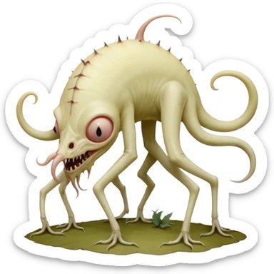 cinematic - hieronymus bosch phantasmagoric mutant creatures from the garden of earthly delights sticker