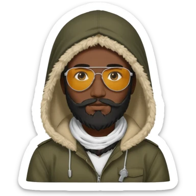 Una persona encapuchada y con lentes de reiser talibán sticker