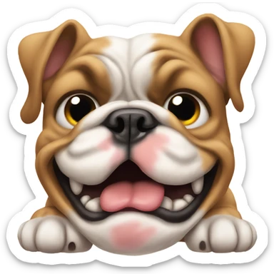 Bulldog puppy fart sticker