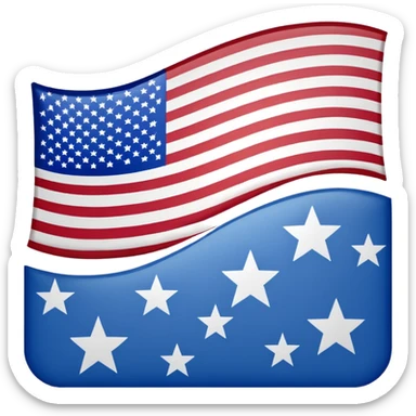 American flag in distress, upside down, stars in the bottom left corner, accurate flag proportions, simple clear design, no text sticker