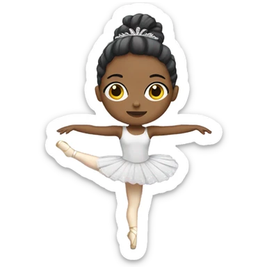Ballerina with rock outfit sticker