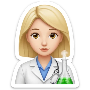 young women pharmacist studying science sticker
