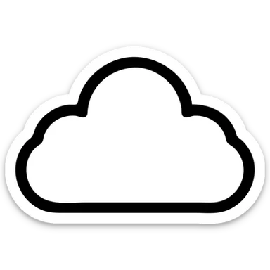 облако с 5 выступами sticker