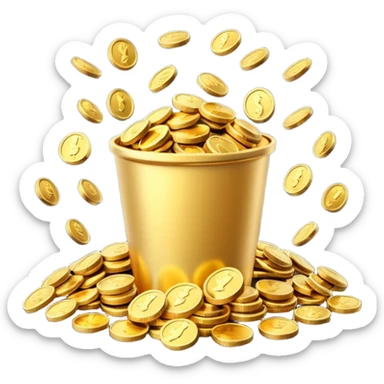 3D icon symbolizing generosity and spending freely, food app context, single object, modern and clean style, soft lighting, isolated, no background
 sticker